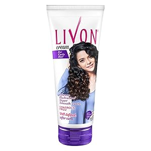 Livon Cream For Curly Hair,Fights frizz & dryness,Well-defined, super smooth curls, Moroccan Argan Oil, No Sulphates & No Paraben, 100 ml