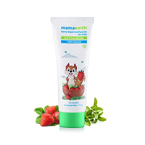 Mamaearth 100 Percent Natural Berry Blast Kids Toothpaste, 50g
