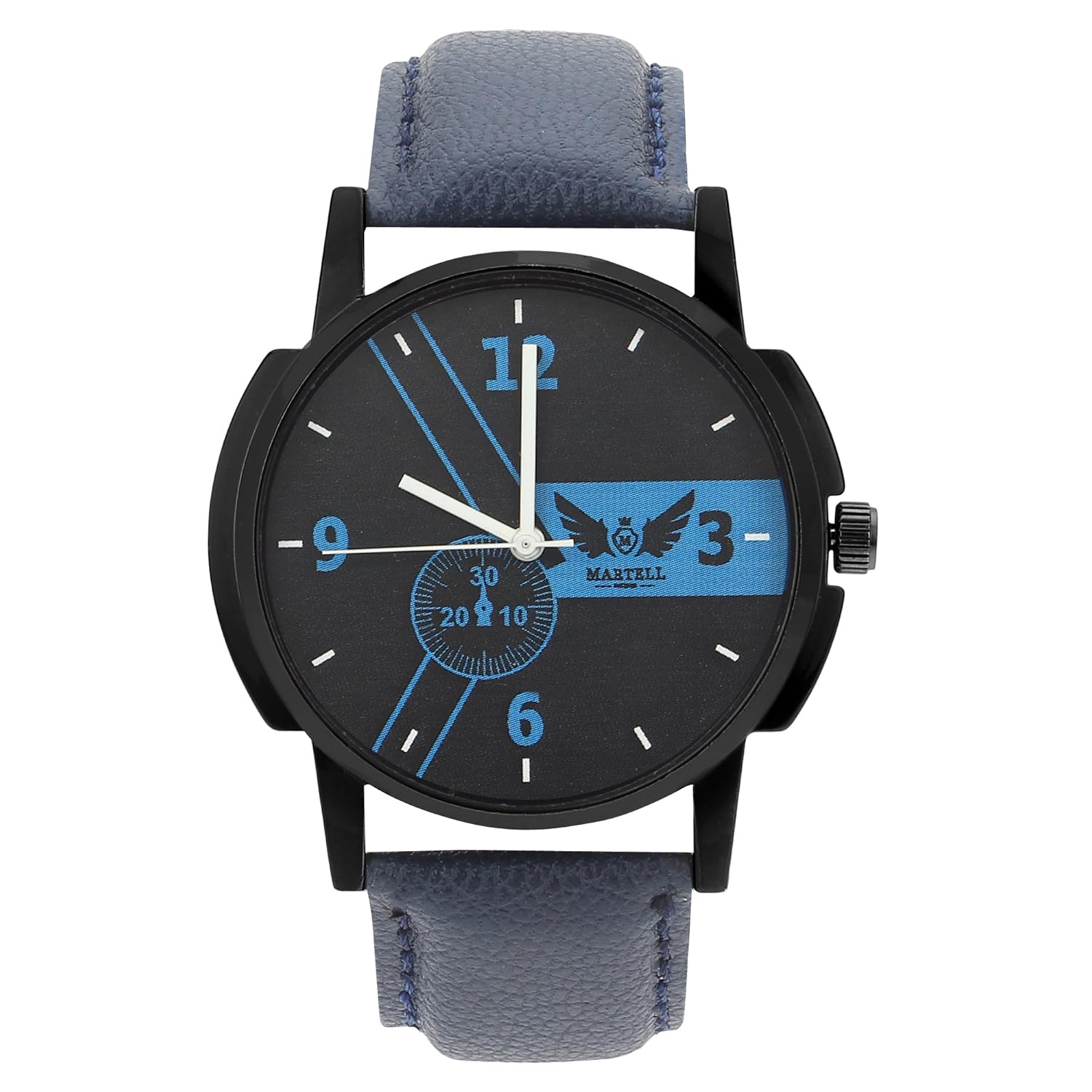 Martell Doran Series Round Dial Leather Strap Analog Sports Rs.159 - Amazon