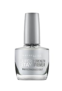 Maybelline New York Super Stay Nail Primer Protecting Base Coat, Clear, 10ml
