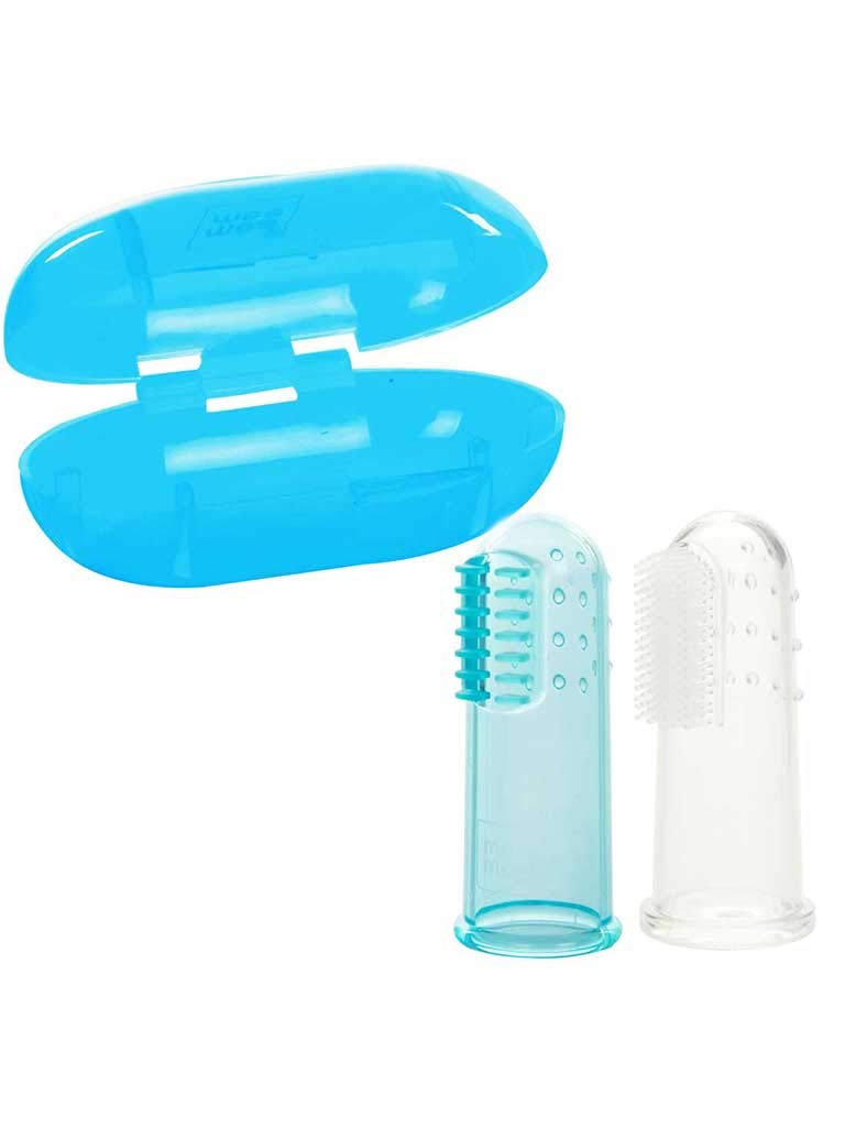 Mee Mee Unique Tooth & Gum Cleaning Finger Brush (Blue)