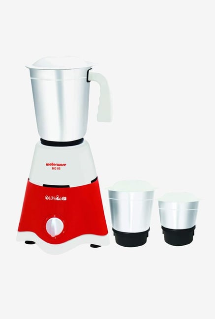 Mellerware MG 03 550 W 3 Jars Mixer Grinder (Red/White)