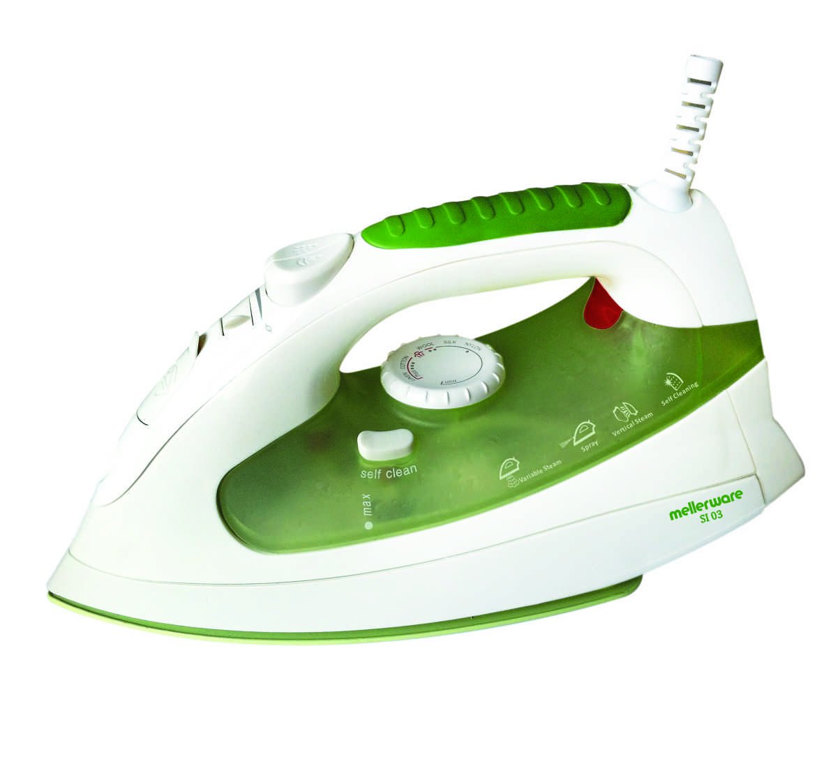 Mellerware SI03 1600-Watt Steam Iron (White/Light Green) Rs.580 - Amazon