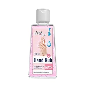Mirah Belle - Hand Rub Sanitizer (50 ML) - FDA Approved (72.9% Alcohol) - Best for Men, Women and Children - Sulfate and Paraben Free - Pocket Size Hand Cleanser