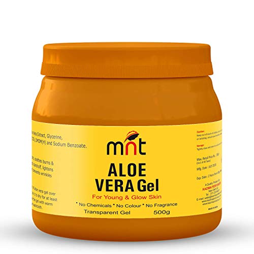 MNT Pure ALOE VERA Gel Transparent (500 Gram) For Hair, Skin, Body and Beard