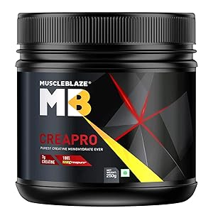 MuscleBlaze CreaPRO Creatine with Creapure, Unflavoured 250 gms / 0.55 lb, 1 Pack of Creatine