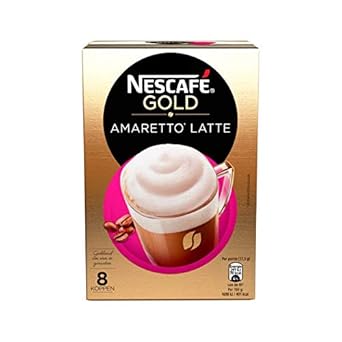 Nescafe Latte Amaretto Smooth Mixture Of Milk & Coffee, 8 Sachets Rs.431 - Amazon