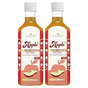 Neuherbs Apple Cider Vinegar with Mother Vinegar, Raw, Unfiltered and Undiluted - 350 ml (pack of 2)