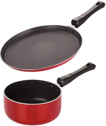 NIRLON Non-Stick Heat Resistance Cookware Utencils Combo Gift Set with Bakelite Handle Cookware Set  (Aluminium, 2 - Piece)