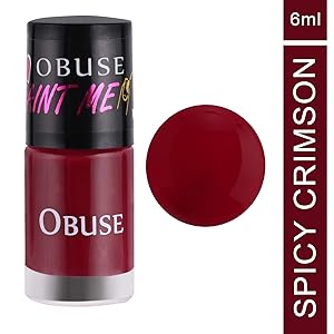OBUSE Paint Me Premium Nail Polish, Spicy Crimsom, 6 ml, 100% Vegen and 5-Free Fomula