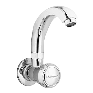 Oleanna Spark Sink Cock with Swivel Casted Spout Wall Mounted Model (Chrome) Rs.580 - Amazon