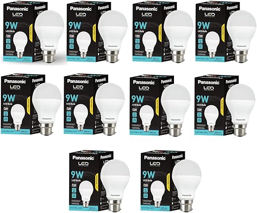 Panasonic 9-Watt LED Bulb, B22 Base 9W (Pack of 10)