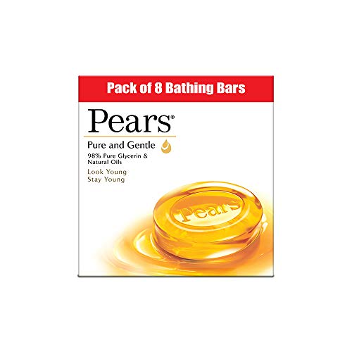 Pears Pure and Gentle Bathing Bar, 125 g (Pack of 8)