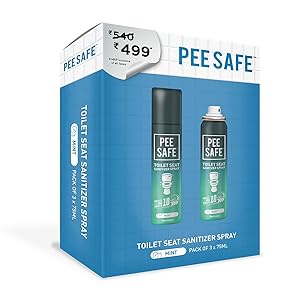 Pee Safe Toilet Seat Sanitizer Spray - 75 ml (Pack of 3) Rs.402 - Amazon