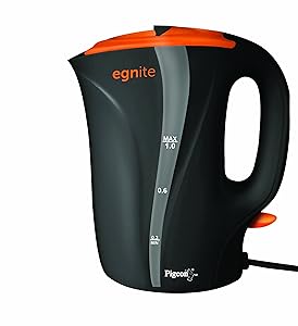 Pigeon By Stovekraft Egnite EG1000 1-Litre Electric Kettle (Black/Orange) Rs.578 - Amazon