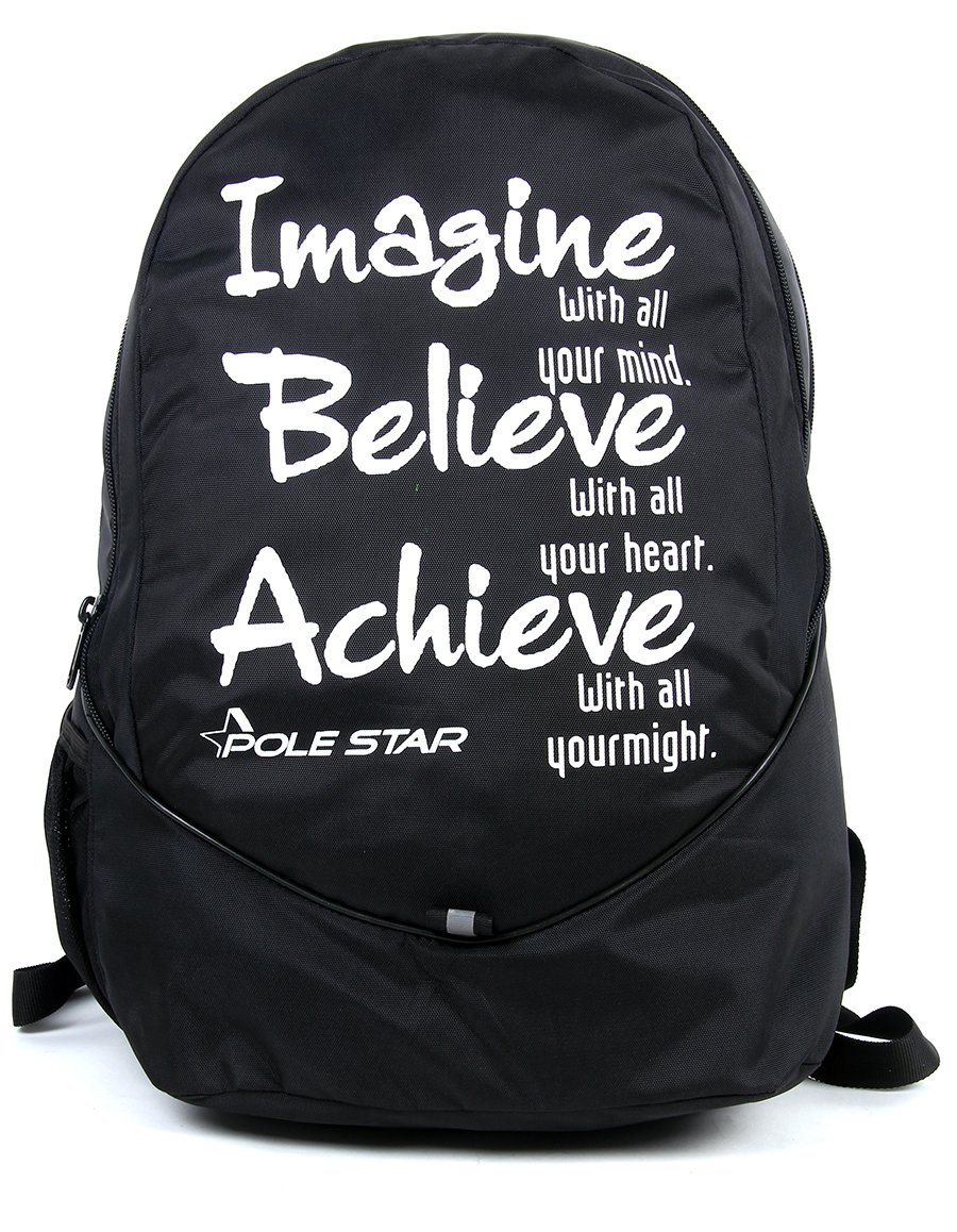 POLE STAR "BUDDY" 31 Lt Black Lite weight Casual Backpack Rs.449