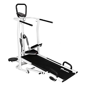 PowerMax Fitness MFT-410 Manual Treadmill with Free Installation Assistance, Home Use & Multifunction