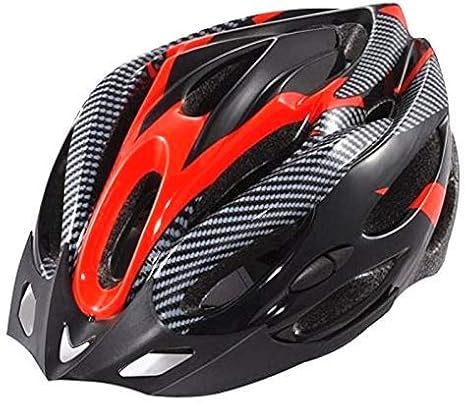 Proberos® Generic Cycling Helmet,Bicycle Adult Bike Safe Helmet Carbon Hat with Visor 19 Holes Red