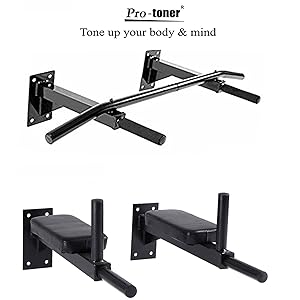 Protoner Wall Mounting Combo of Dips and Chin Up Bar at Rs.1999 - Amazon