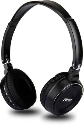 PTron trips wireless headset Bluetooth Headset  (Black, Wireless over the head)