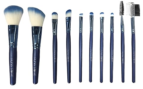 Puna Store® 10 Piece Makeup Brush Set Model PS-543 (Blue) Rs.199 - Amazon