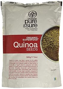 Pure & Sure Organic Quinoa Seeds, 500g Rs.271 - Amazon
