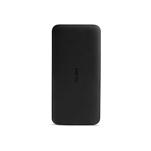 Redmi 10000mAh Li-Polymer Power Bank (Black), USB Type C and Micro USB Ports | Fast Charging