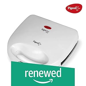 (Renewed) Pigeon Egnite Plus Sandwich Toaster (White)