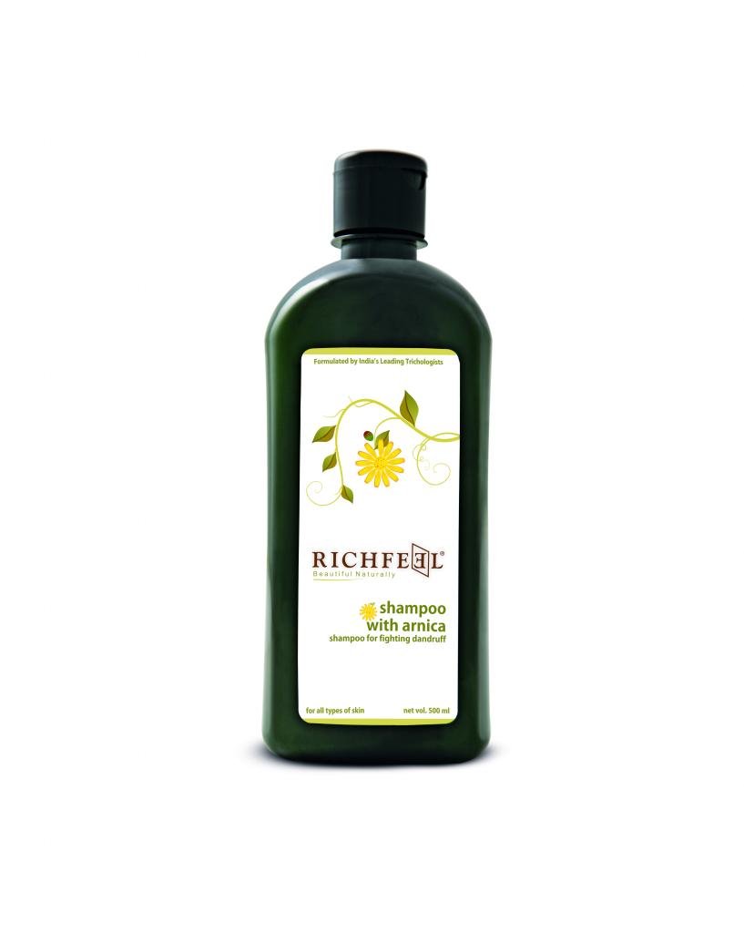 Richfeel with Arnica Shampoo, 500ml at Rs.346 - Amazon