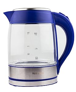 RNG EKO GREEN 1.8-Litre 2200-W Electric LED Glass Kettle-Blue Rs.1752 - Amazon