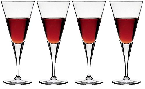 Rudra Villa Champagne Flute Crystal Glass Set of 2 (V-Shape Wine)