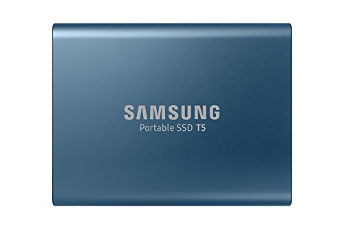 Samsung T5 500GB USB 3.1 Gen 2 (10Gbps, Type-C) External Solid State Drive (Portable SSD) Alluring Blue (MU-PA500B)