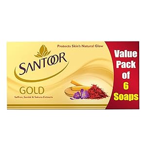 Santoor Gold Soap 125g (Pack of 6)