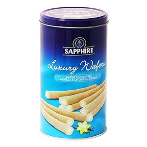 Sapphire Luxury Wafer Rolls Vanilla, 300 g