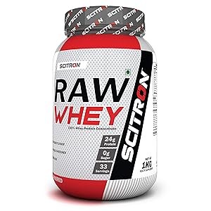 Scitron Raw Whey, 1 kg (Unflavoured) Rs.1199 - Amazon