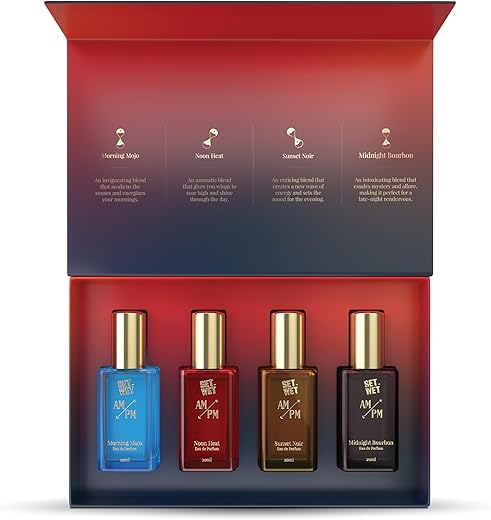 Set Wet AM/PM Gift Set 4x20 ml Premium Scent with Long Lasting Fragrance Perfume - 80 ml (For Men)