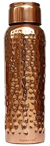 Signoraware Sara Hammered Copper Bottle, 1000ml, Set of 1, Copper