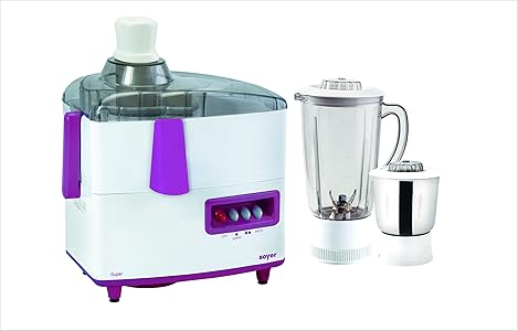 Soyer JM111 450-Watt Super Series Juicer Mixer Grinder (White/Purple) Rs.1816 - Amazon