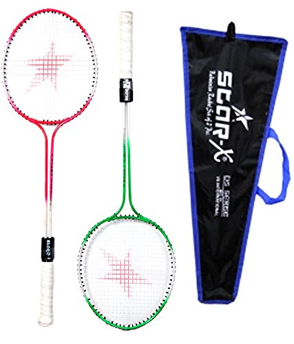 StarX Multi-Shaft Steel Badminton Racquet Set, Adult G4-3 3/4-inch