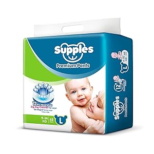 Supples Baby Pants Diapers, Large, 62 Count