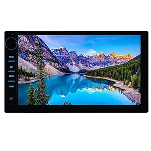 Suzec Double Din car Stereo with Touch Screen, Mirror Link, Bluetooth, Media Player and LED Reverse Camera