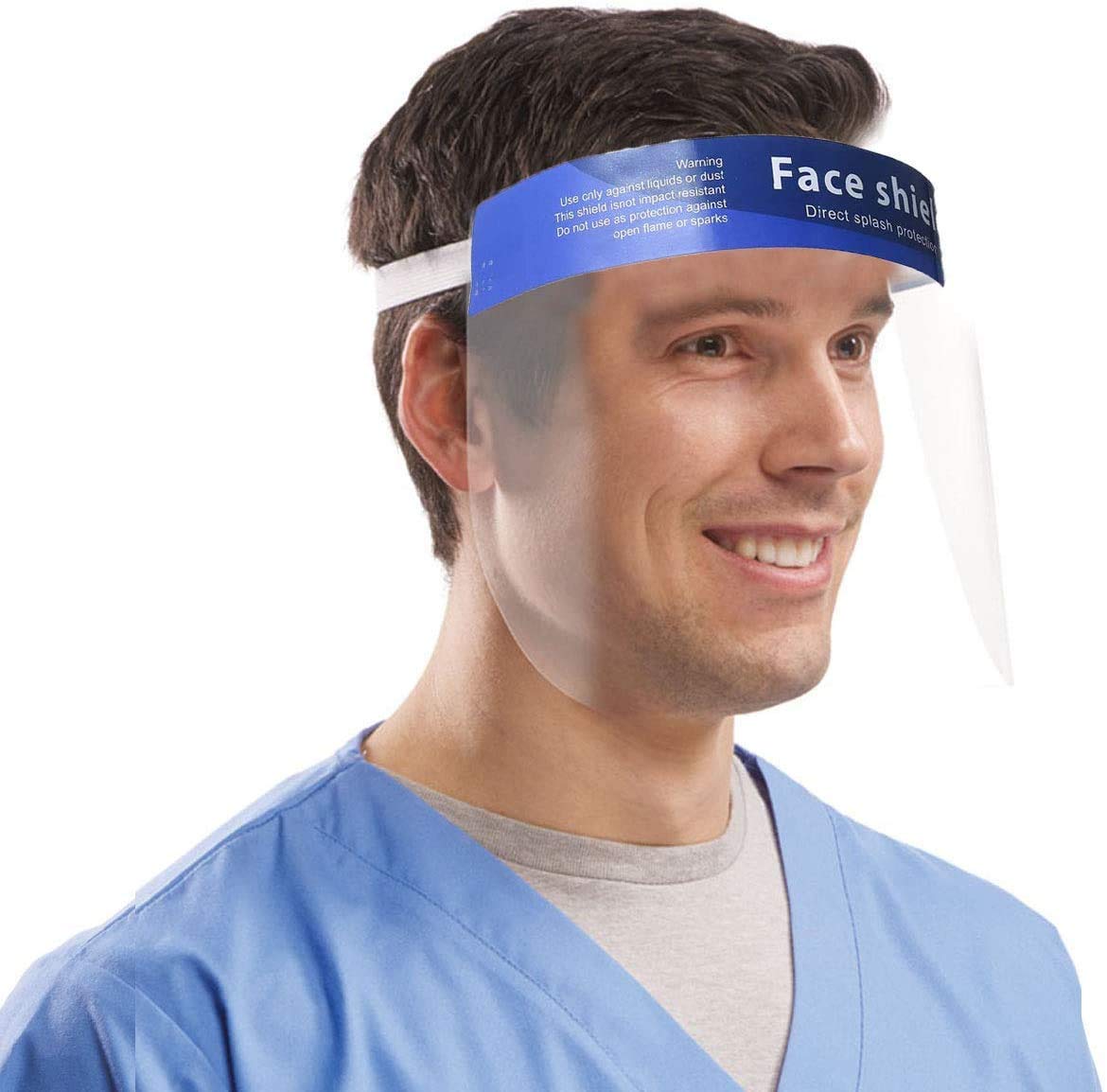 Reusable Safety Face Shield, 5 Pcs Anti-fog Full Face Shield, Universal Face Protective Visor for Eye Head Protection, Anti-Spitting Splash Facial Cover for Women, Men