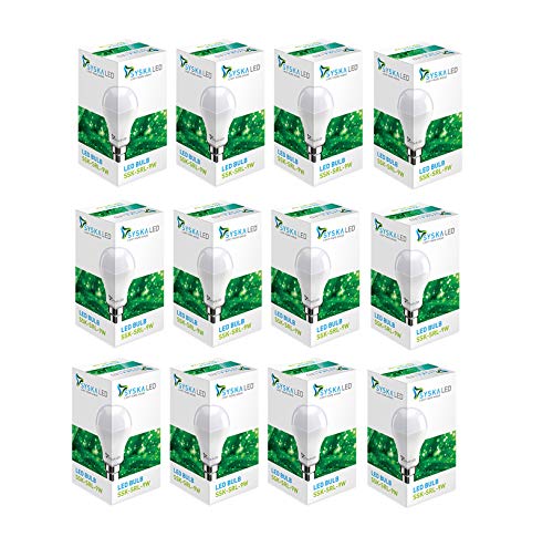 Syska SSK-SRL-9W-Base B22 9-Watt Unbreakable LED Bulb (Pack of 12, Cool Day Light)