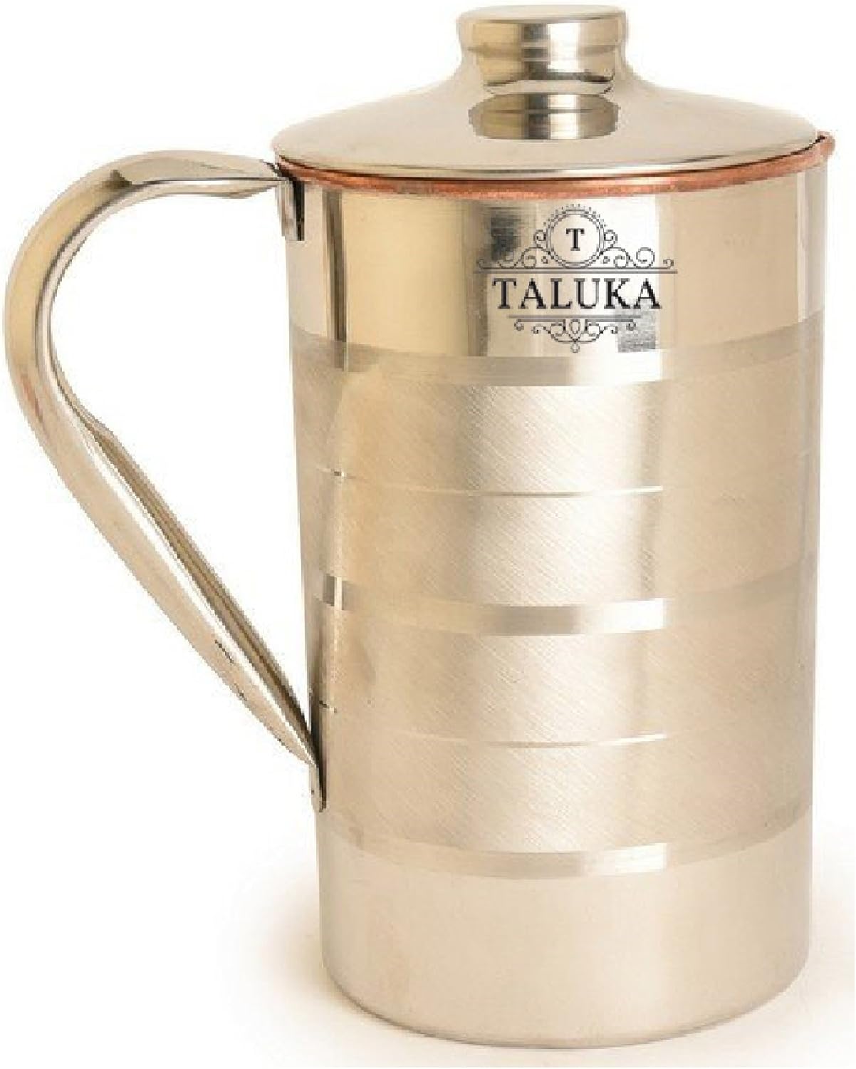 Taluka Copper Stainless Steel Jug, 1.5 Liter, 4.6 X 7.4 Inch, Silver