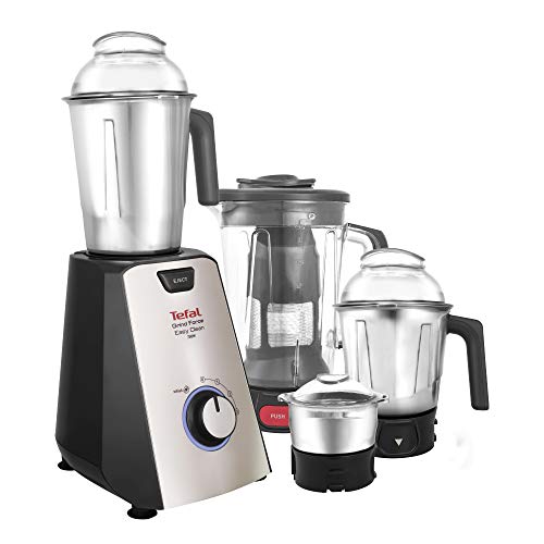Tefal Grindforce Easyclean 750-Watt Mixer Grinder with 3 Stainless Steel Jars + Blender