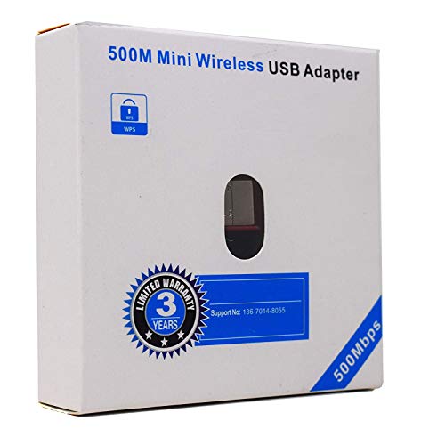 Terabyte 500Mbps Mini Wireless USB Adapter (Black)