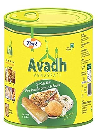 TSR Avadh - Dairy Free Ghee, 5 L Rs.899 - Amazon