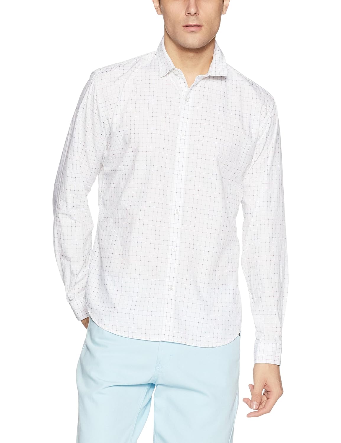 Van Heusen Men's Solid Slim Fit Cotton Casual Shirt