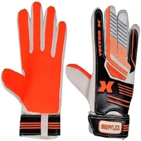 Vector X Gripflex Goalkeeping Gloves (White, Black, Orange)