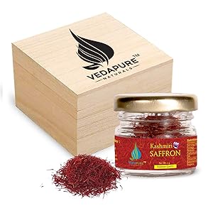 Veda Pure Natural Premium A++ Grade Organic Kashmir Saffron/Kesar Threads, 1 g